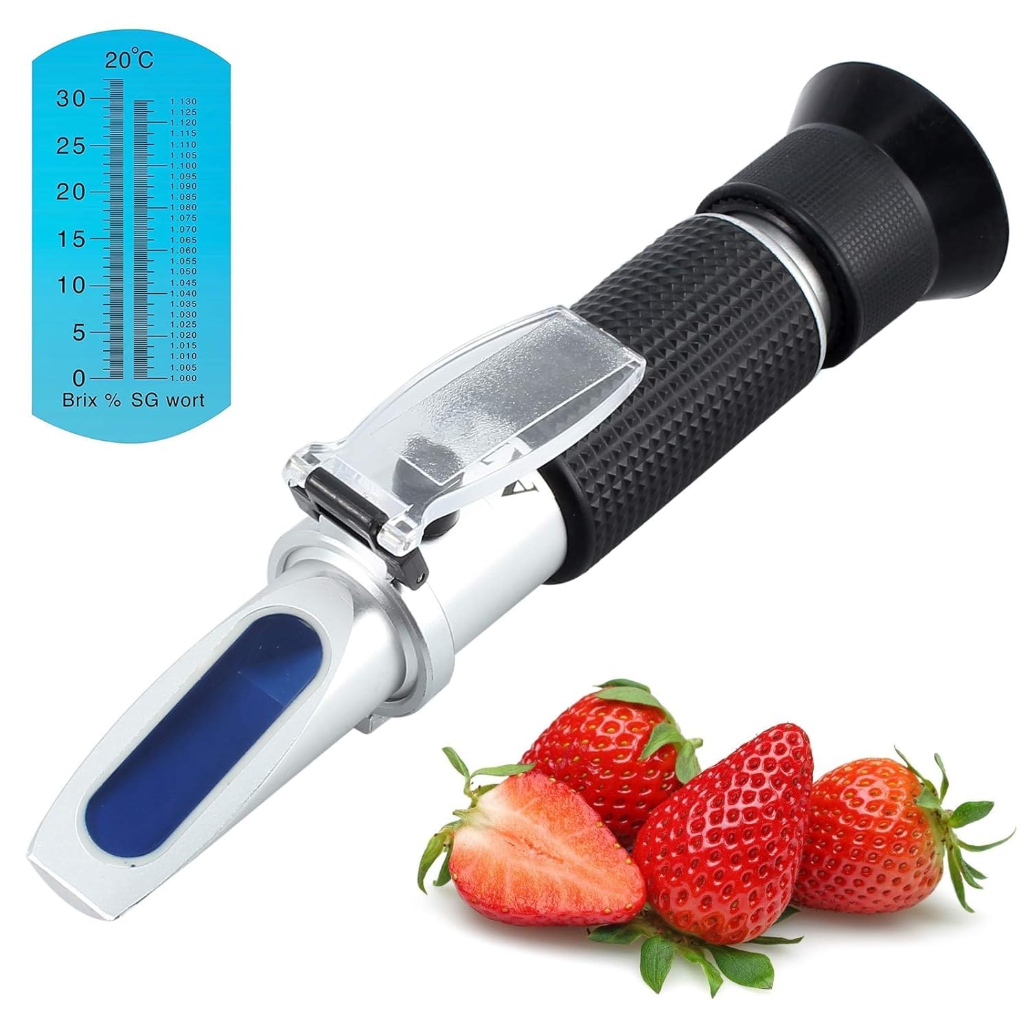 Real Instruments 0-32% Brix Manual Handheld Refractometer With Automatic Temperature Compensation For Liquid Fruit Canned Food Sugar Content Test accharimeter Homebrew Beer Wort Wine Making (B0BNNK1RTH) Amazon Price History, Amazon Price Tracker