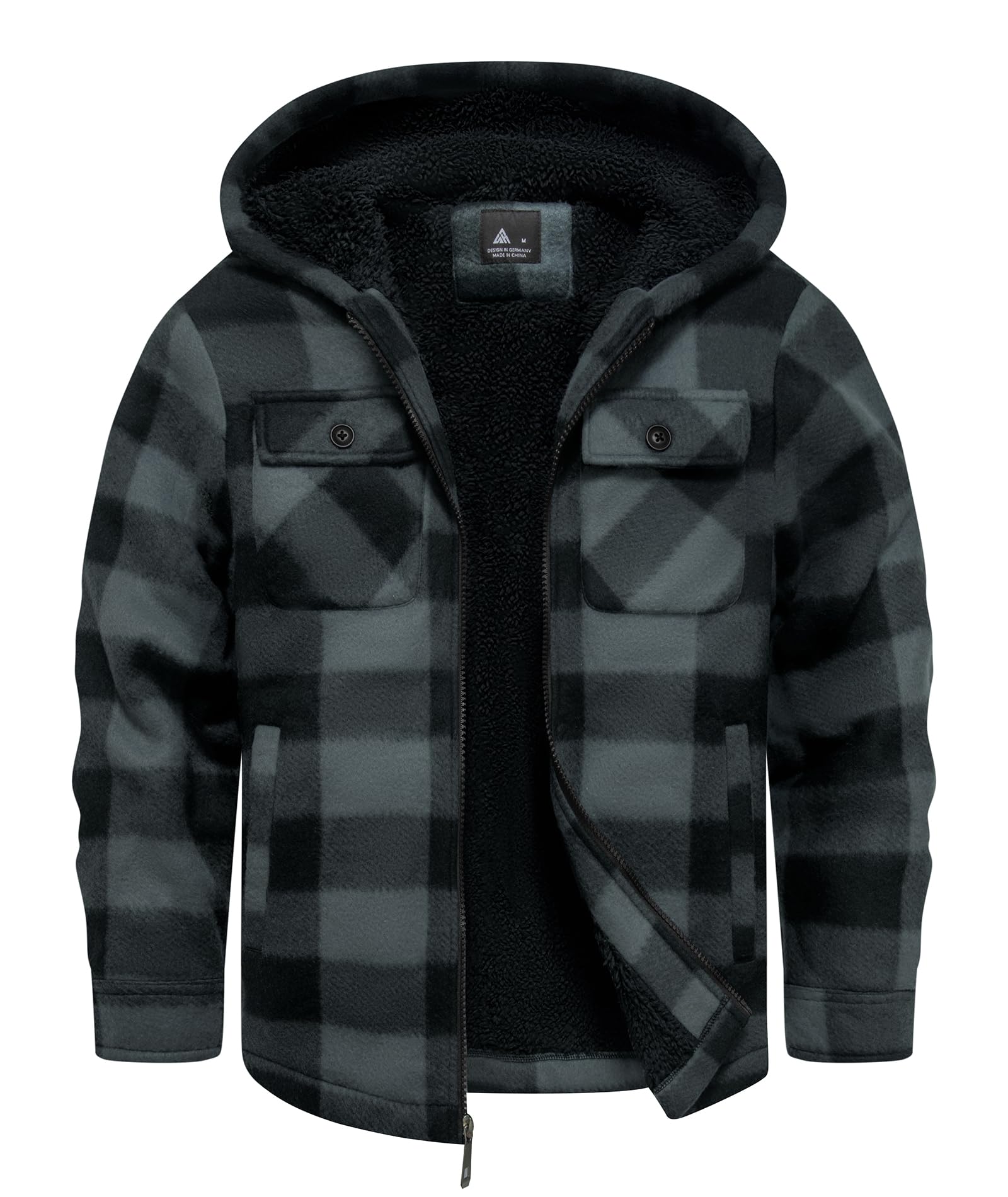 GEEK LIGHTING Boys Girls Flannel Fleece Jackets Sherpa Lined Hoodies