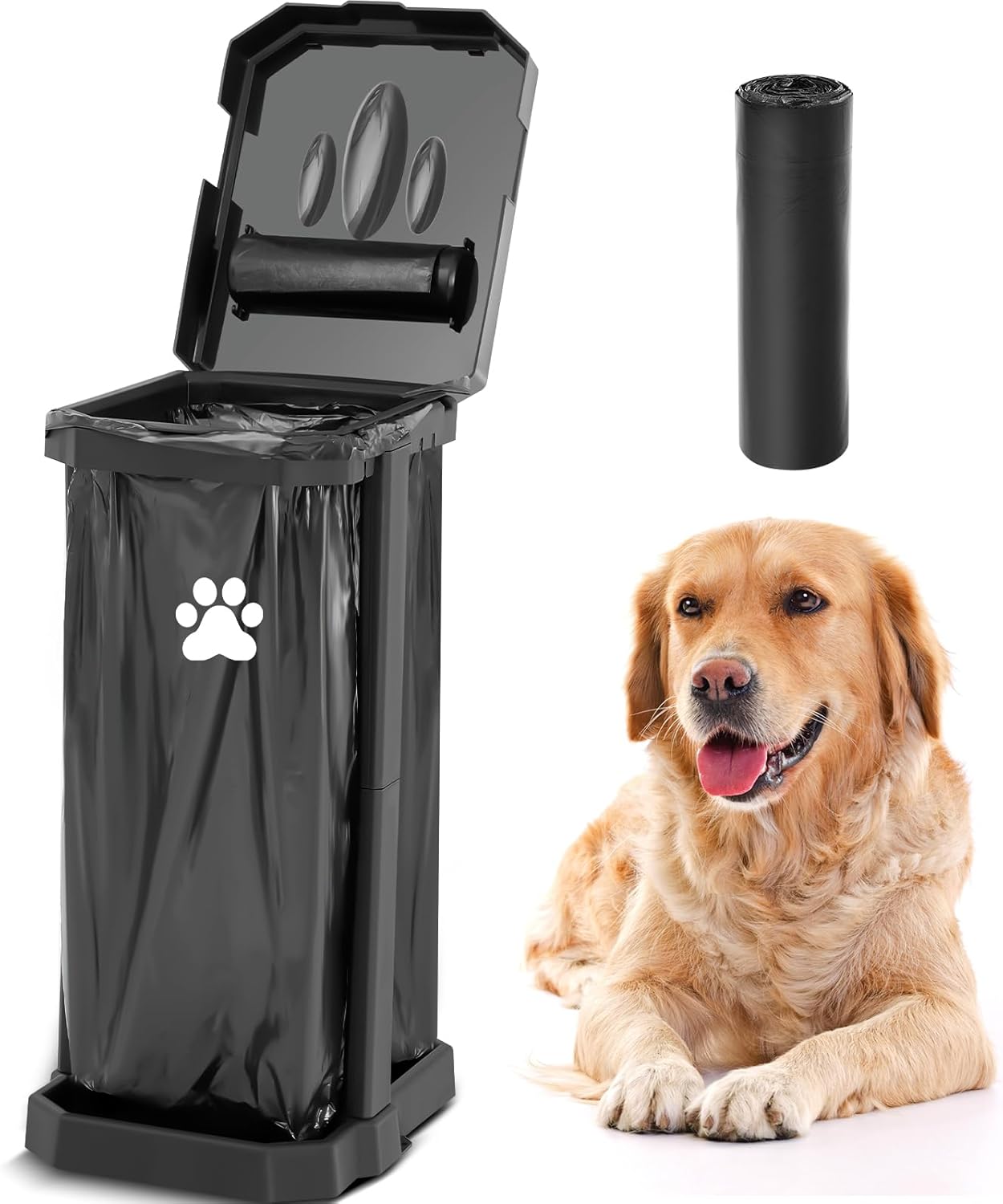 Jingmore Dog Poop Trash Can Outside 50L/13gallon Outdoor