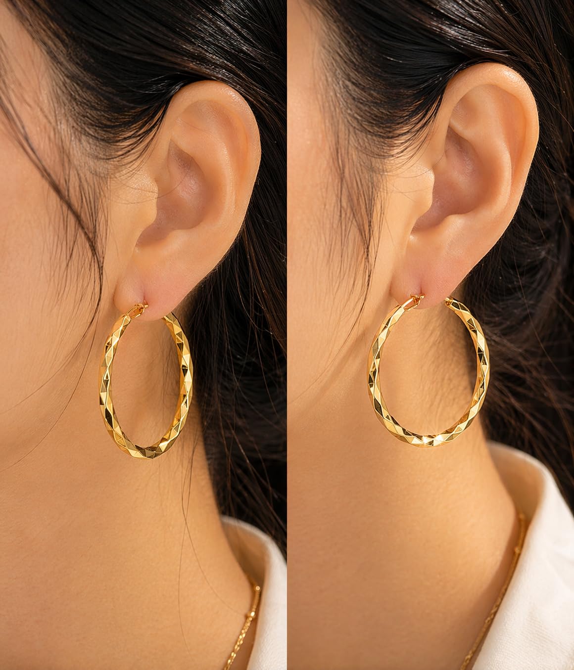 Bali Traditional Casual Brass Hoop Earrings for Women and Girls, Gold Colour, 1 Pair-image-49