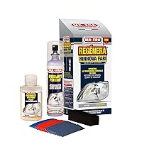Ma-Fra Kit Regénera Fari, Composto da 16 Carte Abrasive, Polish Lucidante e Sigillante Spray, Ripristina Aspetto Originale dei Fanali Auto e Migliora l’Efficacia delle Luci, Rimuove Effetto Opaco