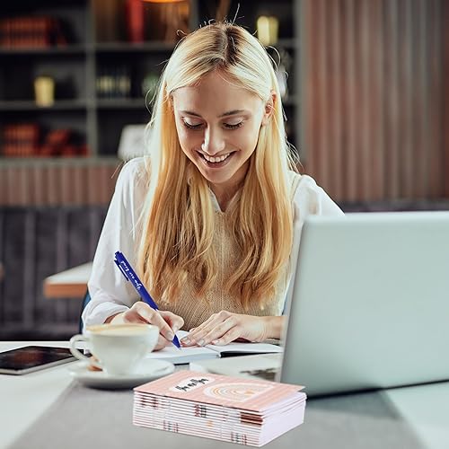 Miniatura 6 de Ctosree 60 piezas de regalos de regreso a la escuela, 30 mini bloc de notas motivacionales, cuadernos de bolsillo con 30 bolígrafos inspiradores