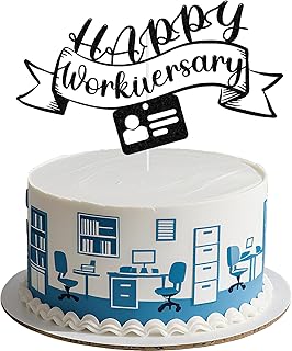 Happy Workiversary cake topper Employee Work Anniversary Cake Topper Office Party Decorations Employee Retirement Decor Farewell Party Decorations