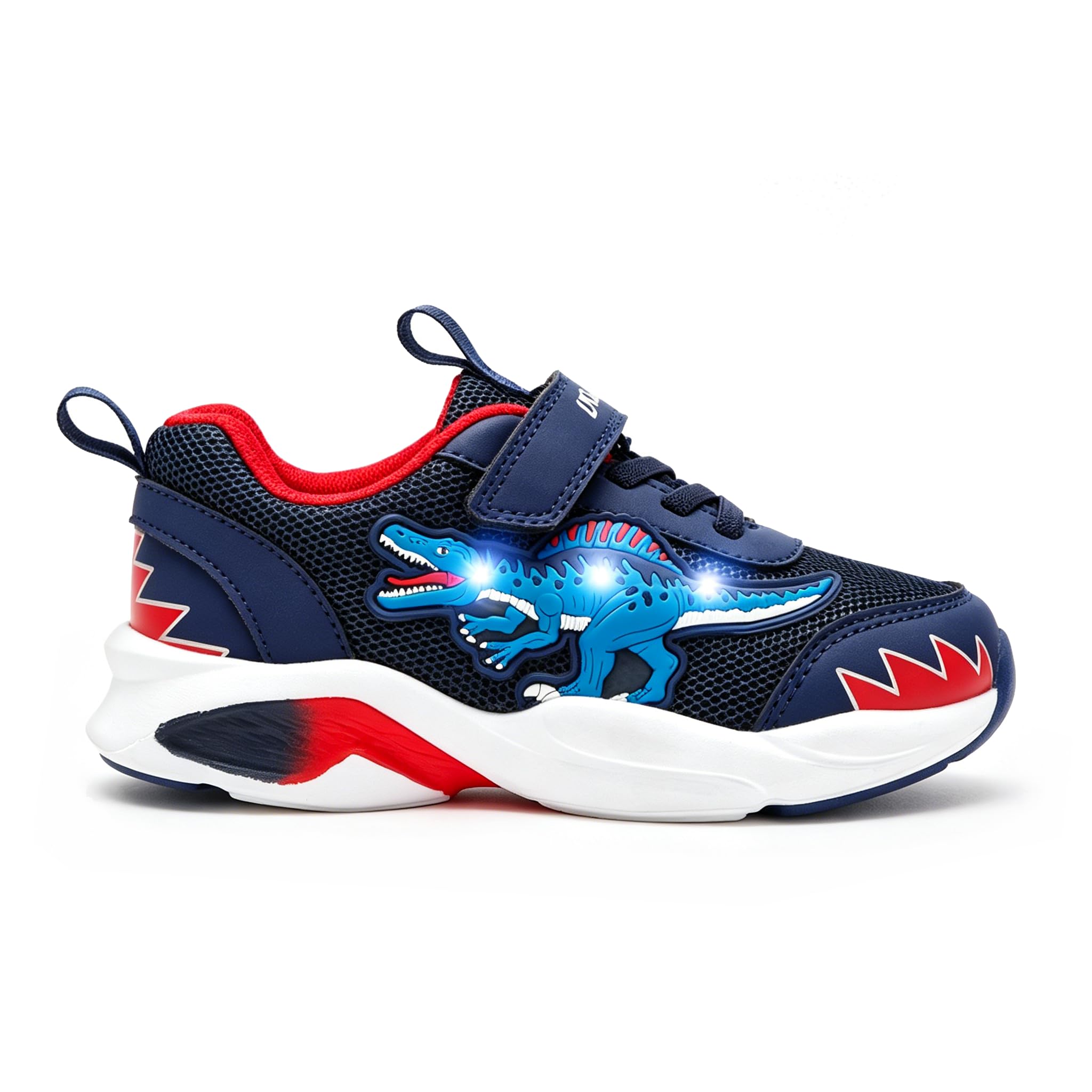 Zapatillas de Deporte para Niños, Zapatos Luminosas de Dinosaurio, Malla Transpirable