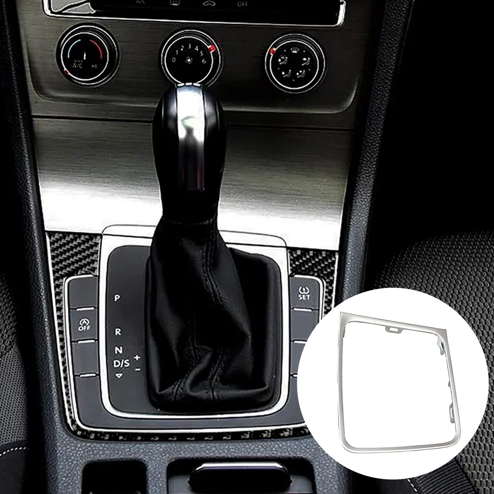 5GG713203A ramka zmiany biegów, uchwyt do zmiany biegów, gałka zmiany biegów, kompatybilna z VW Golf 7 7.5, Golf R 2008-2013, lewy napęd, podstawa, okrągła osłona, automatyczna okrągła osłona do