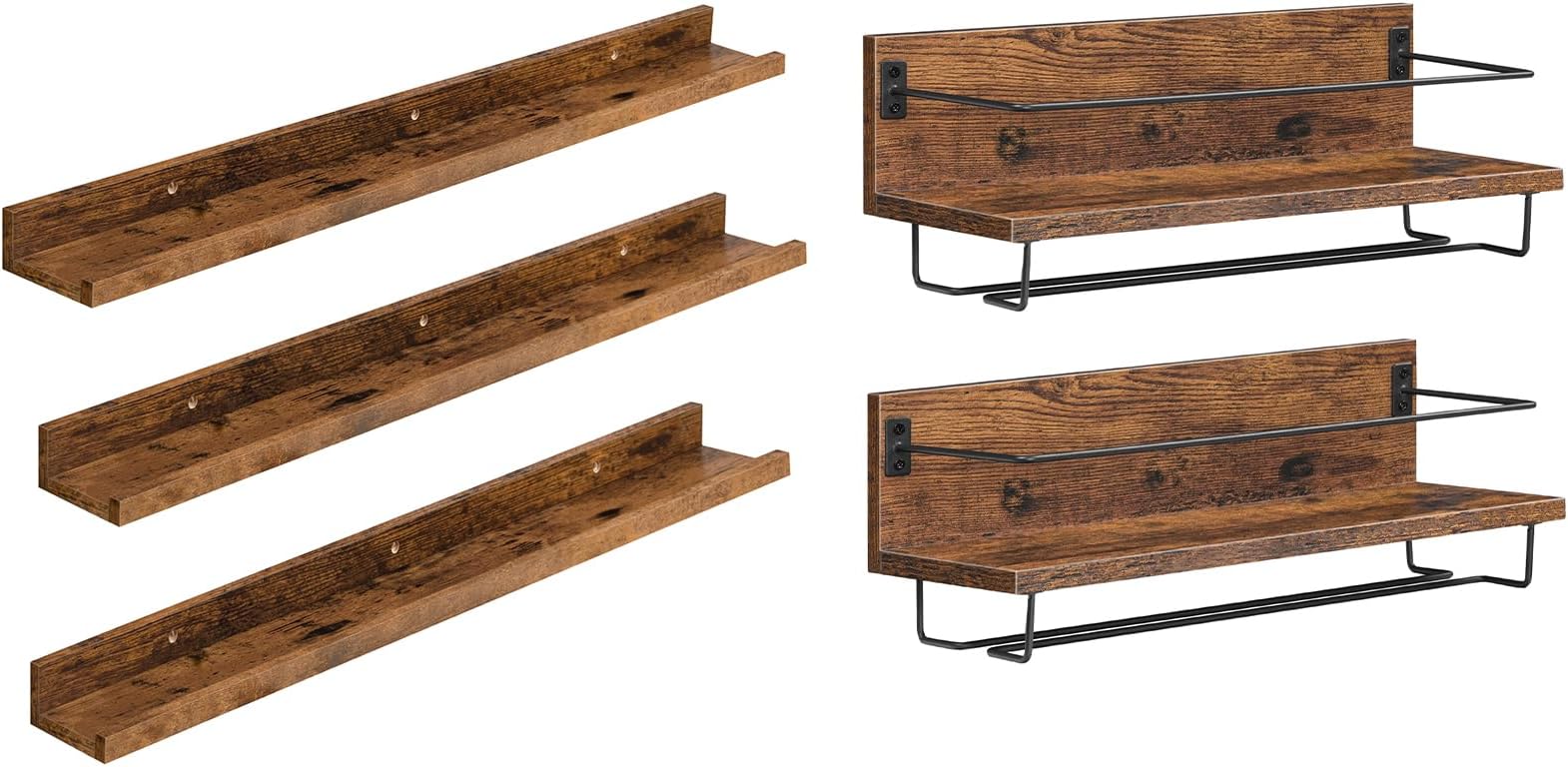 Amazon.com: HOOBRO 35.4 Inches Floating Shelves Set of 3, Wall Mounted ...