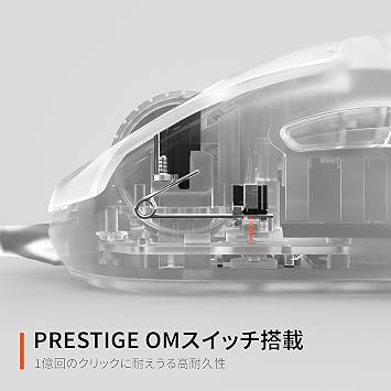 SteelSeries Gaming Mouse Wired Lightweight High-Speed Response Ergonomic Design Customization Function Prestige OM Switch SuperMesh Cable Prime 62533