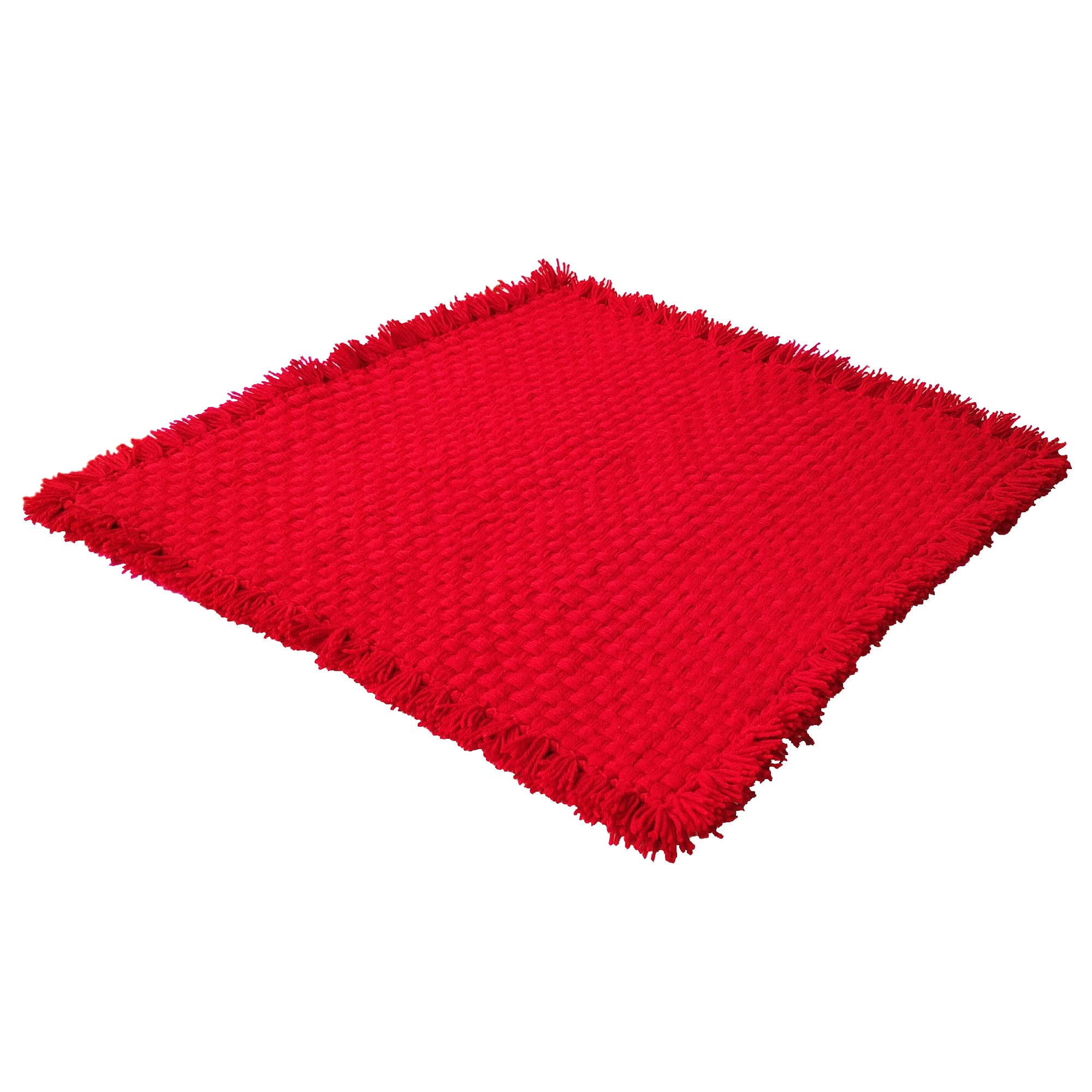 CRM TRADERS Woolen Puja Aasan Mat for Prayers - Handmade Decorative Pooja Mat 20 x 22 inch - (Red)-picture-18