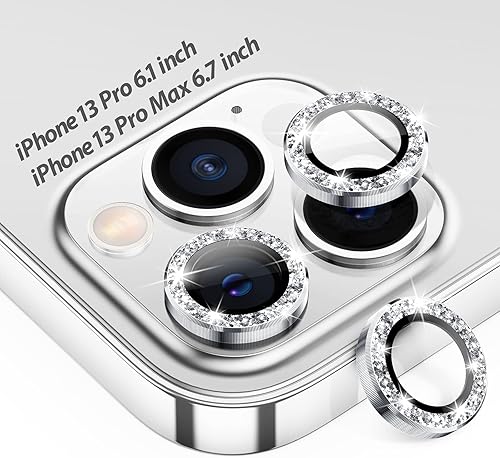Tensea Protector de lente de cámara para iPhone 13 Pro 13 Pro Max, protector de pantalla de vidrio templado 9H, anillo individual de metal para