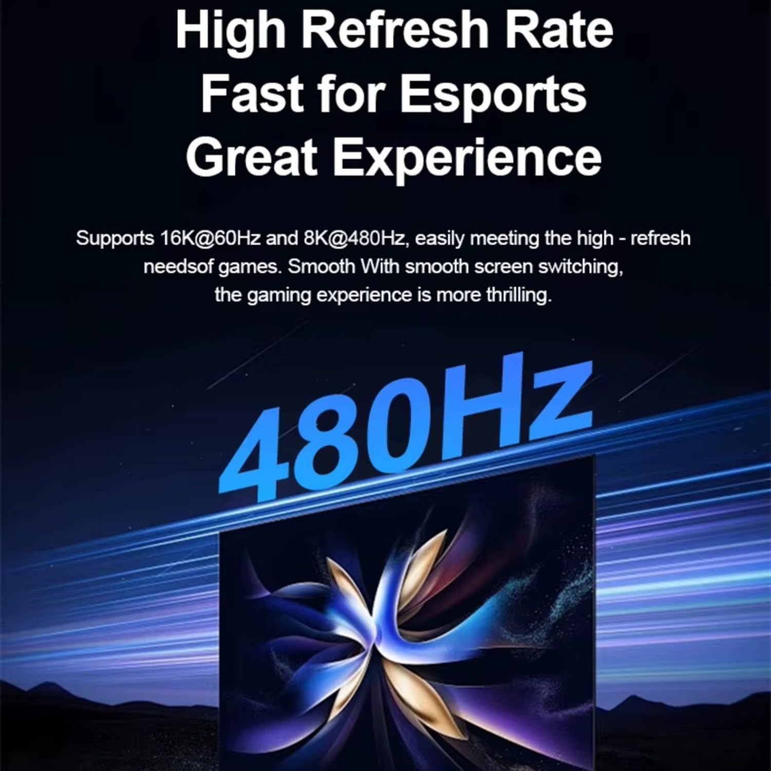 1m 16K HDMI 2.2 Cable, 96Gbps Ultra High Speed Support 4K240Hz 8K120Hz 16K60Hz, HDCP 2.2&2.3, Dynamic HDR, eARC,DTS for Roku TV/HDTV/PS5/Blu-ray
