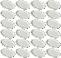 Vista 2 de Platos ovalados Carlisle Sierrus de melamine para servir/cenar, Bone, 24