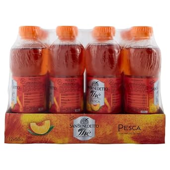 Italian Gourmet Bundle Peach Iced Tea 36 x 500 ml + Italian Gourmet Polpa Free - Soft Drink with Peach Flavour Iced Tea Bottles for Family Office Picnic Party Travel & Supply 18 L