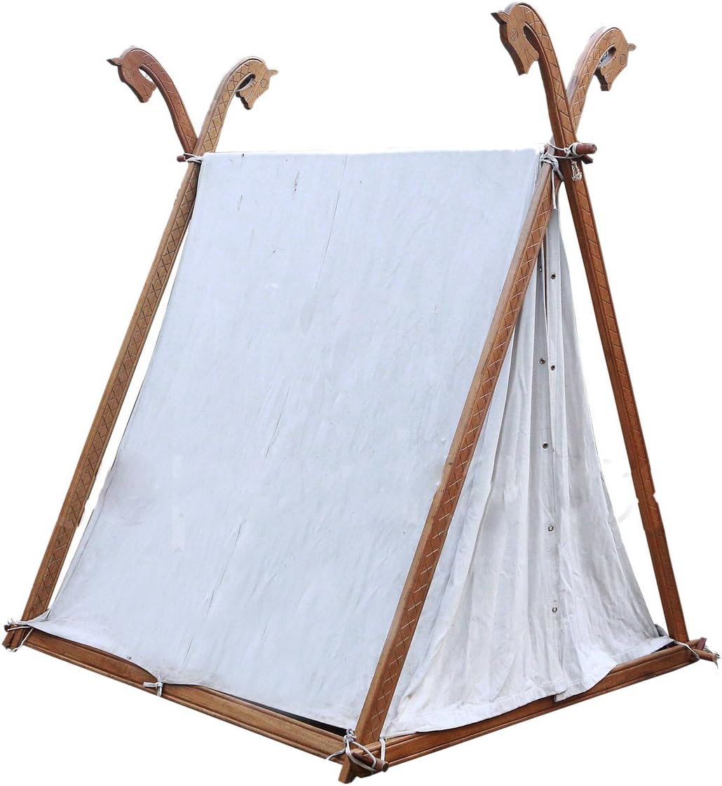 Deepeeka AH6413 Viking Canvas Tent - Medieval Camping Gear White