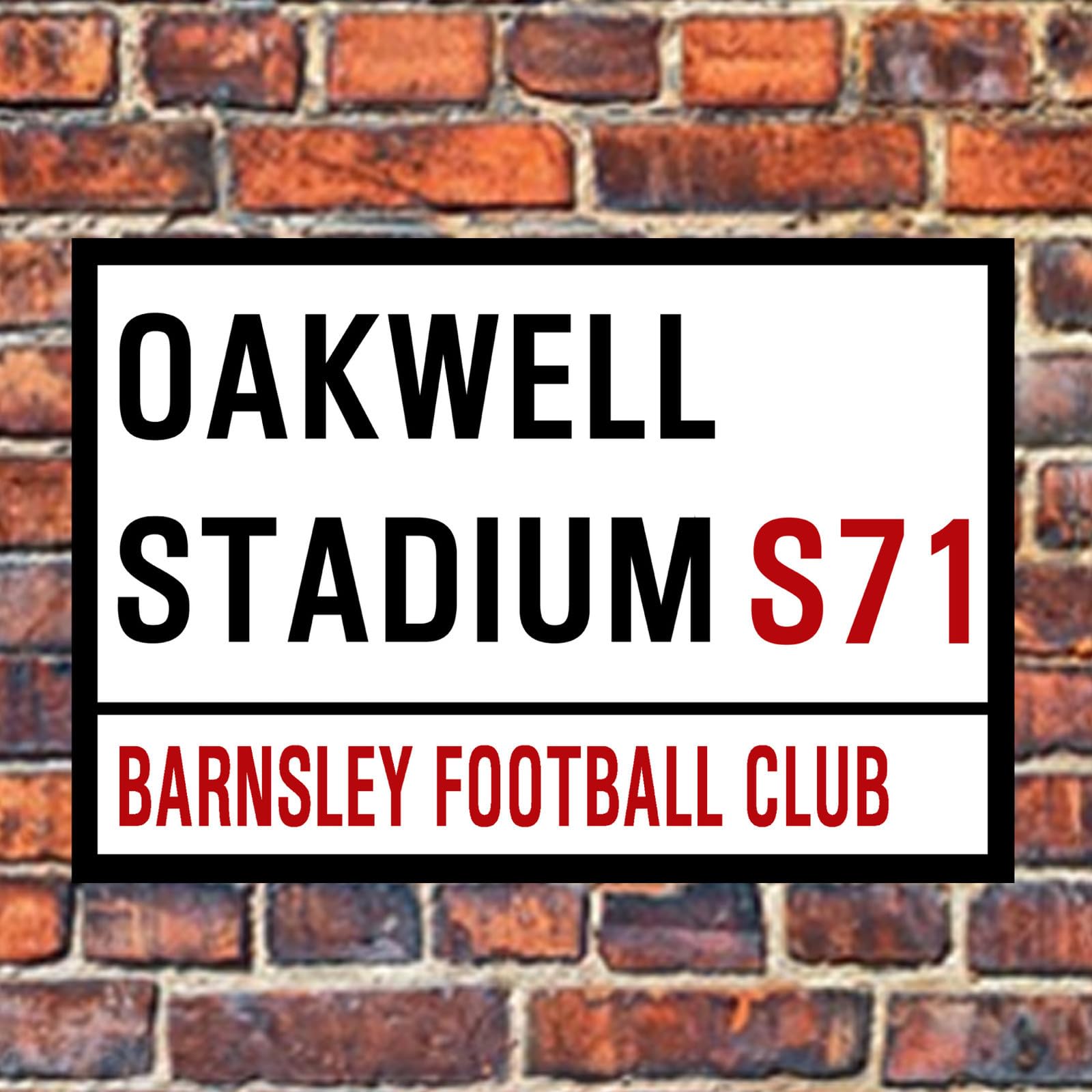 Yelaceccb New Metal Street Sign Barnsley Oakwell Stadium Street Sign On A Teacoffee Coaster 8X12 Inches