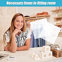 Vista 7 de Moukeren 100 protectores de maquillaje para capucha facial que protege el cabello y el maquillaje mientras se viste, desechable, no tejido