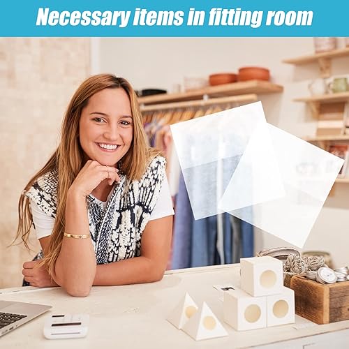 Miniatura 7 de Moukeren 100 protectores de maquillaje para capucha facial que protege el cabello y el maquillaje mientras se viste, desechable, no tejido,