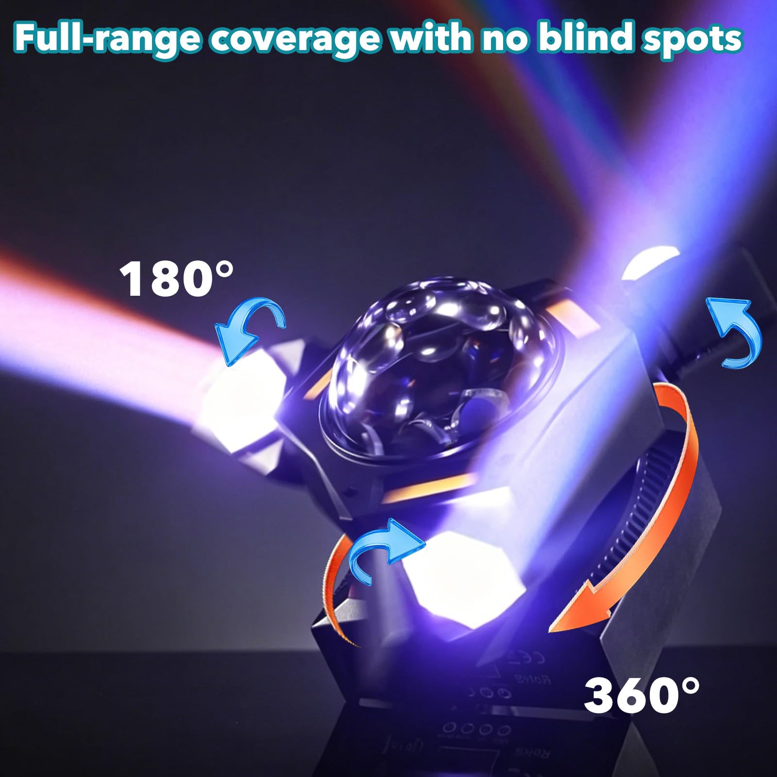 80 W RGBW LED Illuminazione da palcoscenico DJ con effetto fascio RGB, 20 canali DMX512, suono attivato Strobe, Master-lave Auto Run, 0-100% oscuramento delicato per feste, club, discoteche, matrimoni