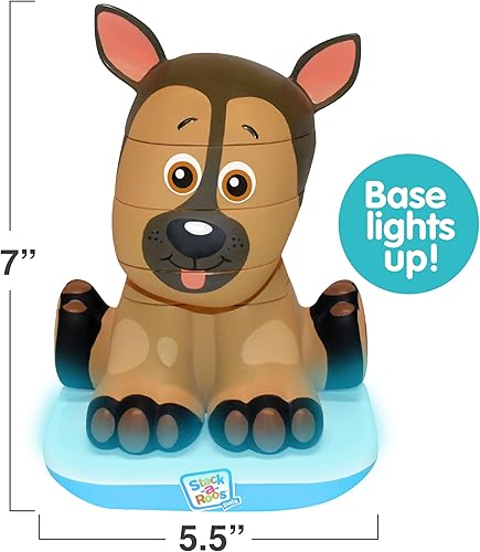 Vista 19 de Stack-a-Roos Baby Horse por Salus Brands - Juguete apilable de animales, juguete educativo de aprendizaje temprano para bebés y niños pequeños, a