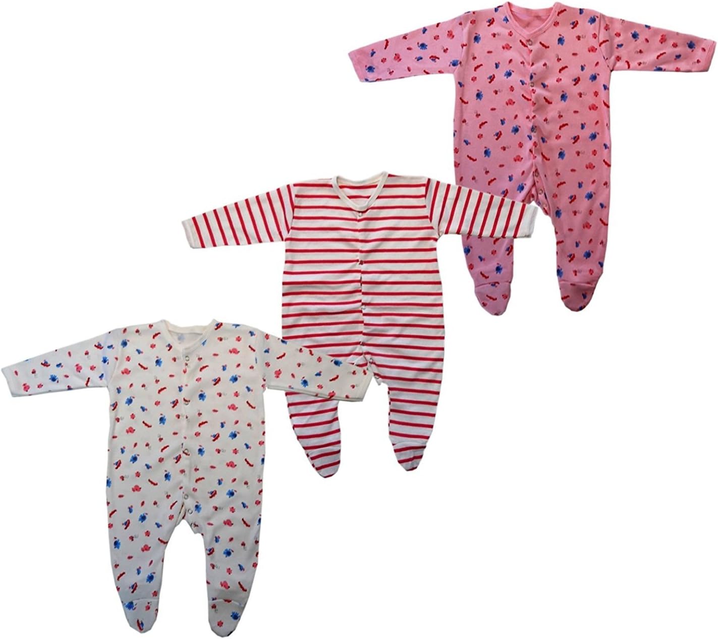 Brim hugs and Cuddles Cotton Jump Suit for Baby boy/Baby Girl (Pack of 3)