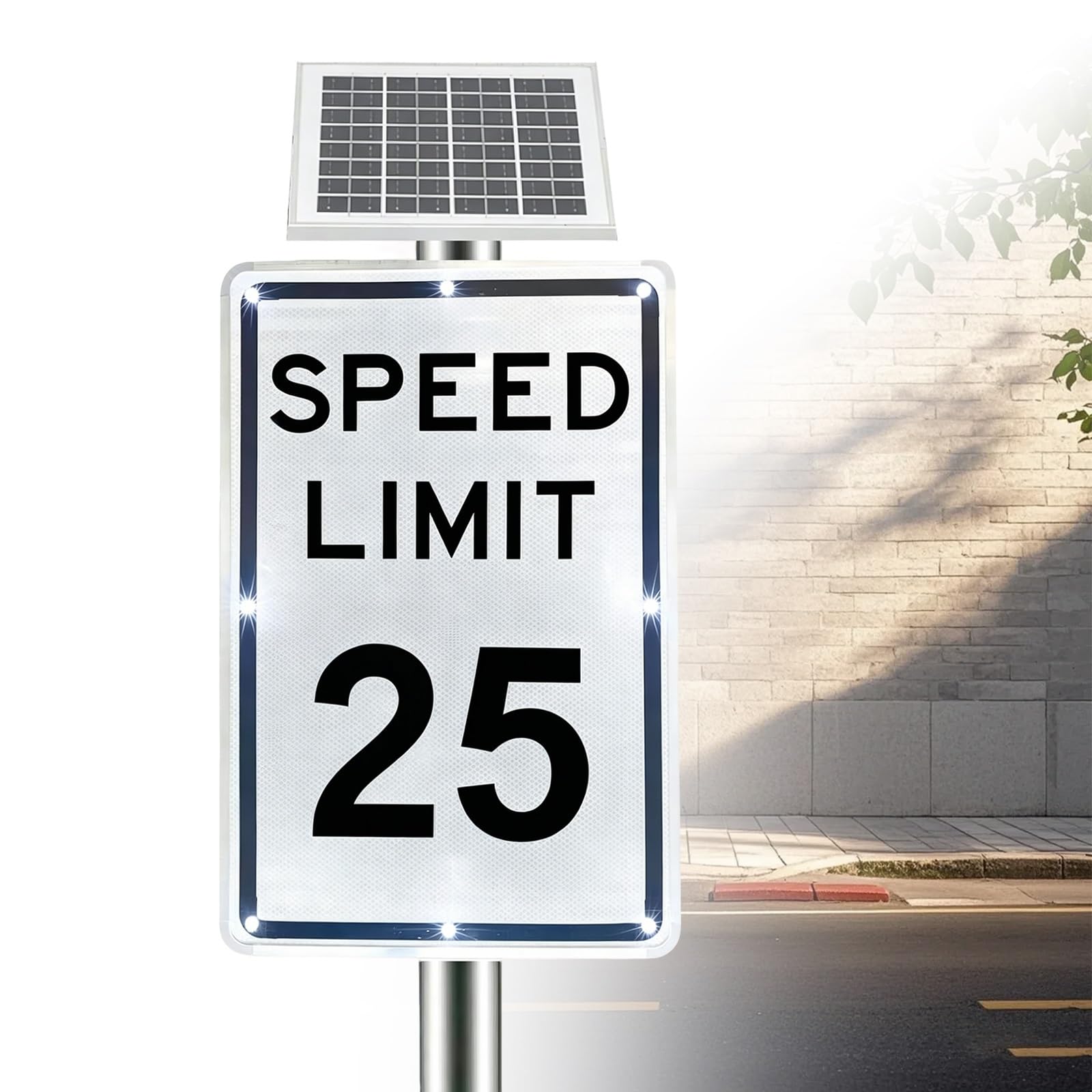18"X 24"Solar Active Traffic Sign, Road Traffic Warning Sign