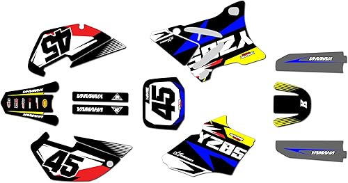 Miniatura 9 de Kit de gráficos para Yamaha YZ85 (2002-2014) Serie División Azul Púrpura 9 Mil-Dirt pit bike motocicleta pegatinas, dirtbike racing calcomanía