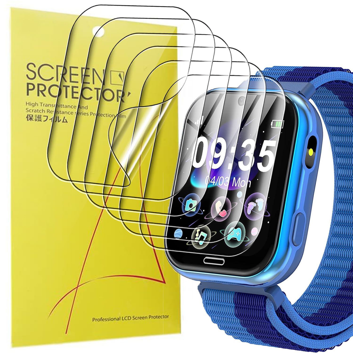 6x Displayschutzfolien Für Lylica/Ucani X53 Kinder-Smartwatch – Flexibel, HD Klar, 0,1 Mm, Mit Reinigungstüchern