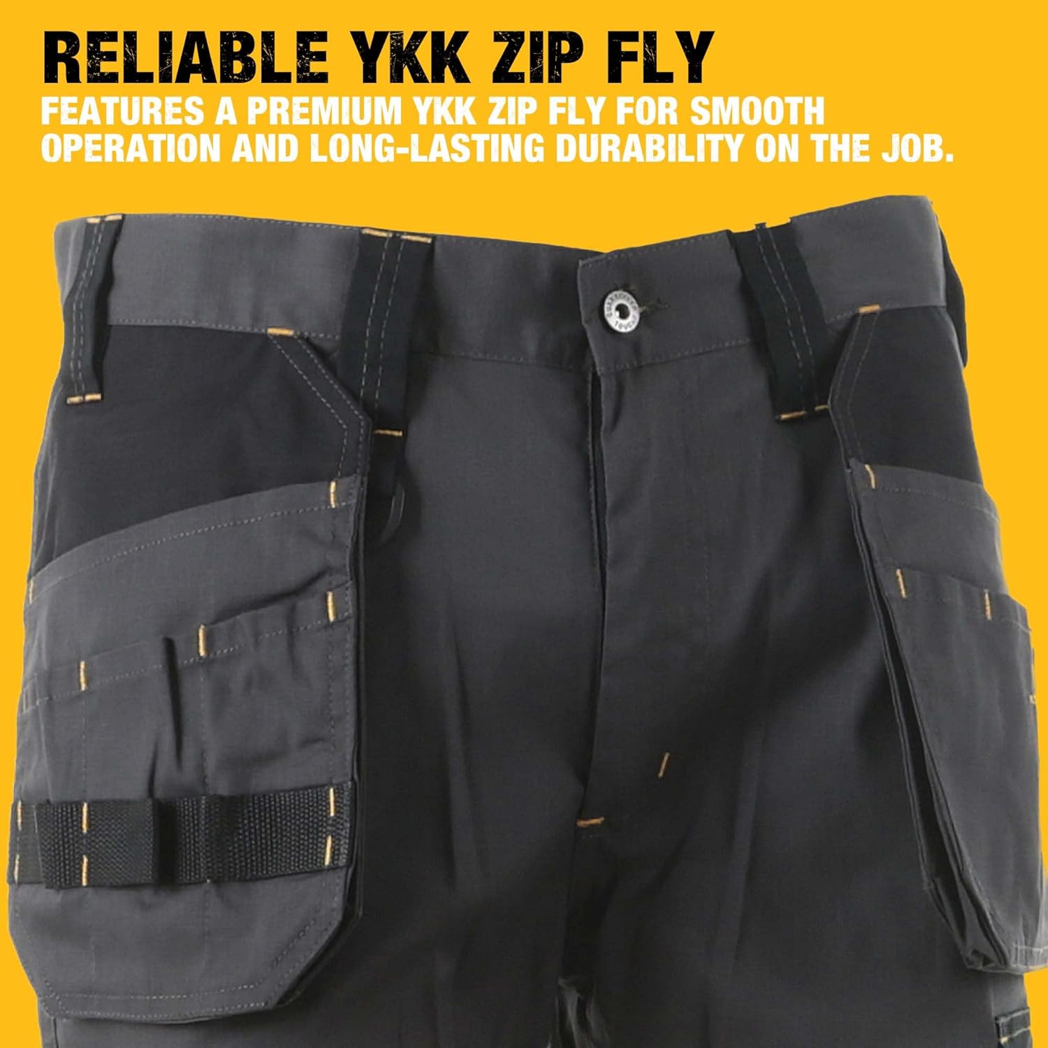 DEWALT Barstow Men's Pro-Stretch, Water Resistant, Slim Fit, Holster Pocket, Utility Work Pants - Image 5