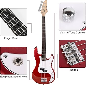 Amazon | Bullfighterエレキベースセットアクセサリーセット付き、4弦