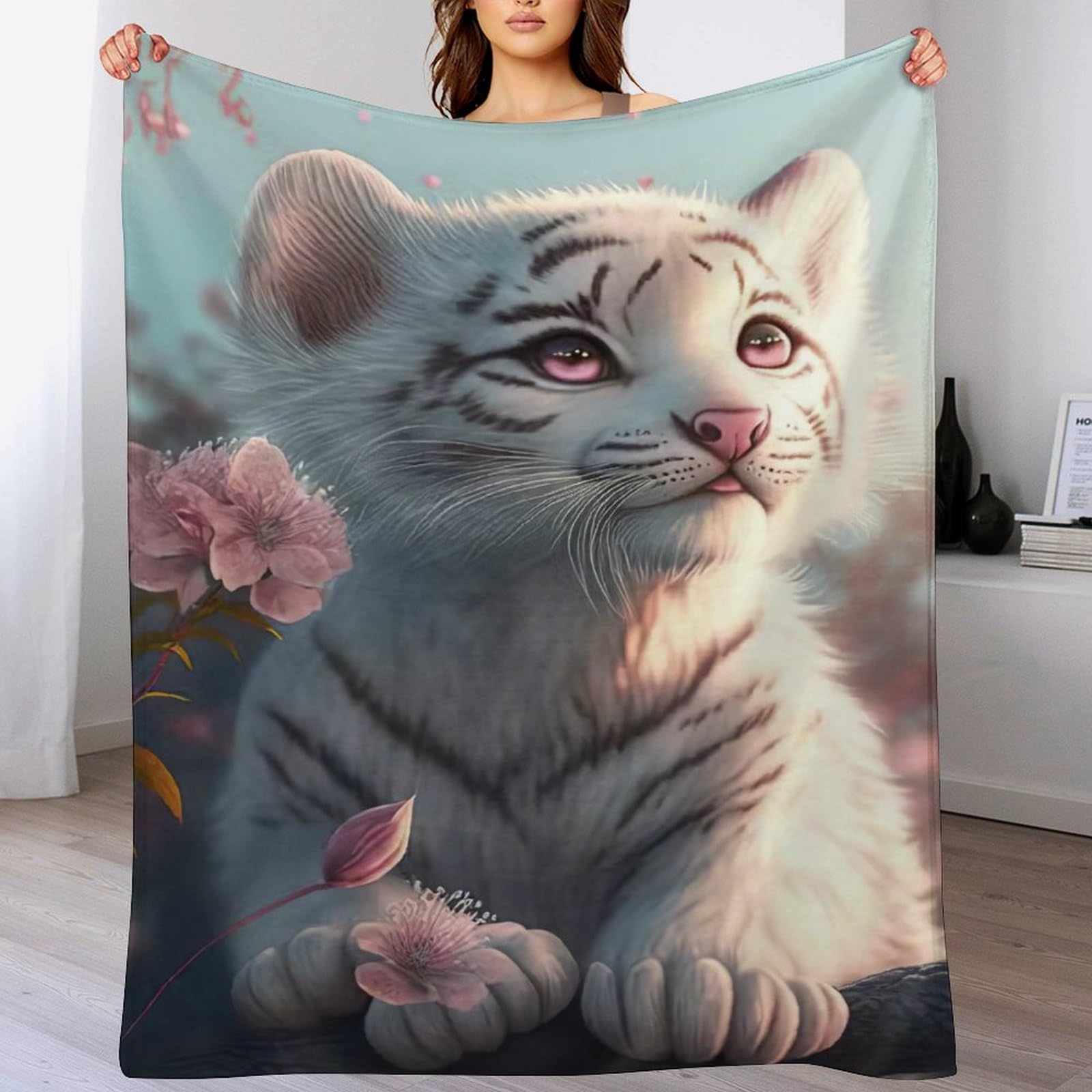 Couverture tigre en flannel polaire douce et haut de gamme 140×180cm