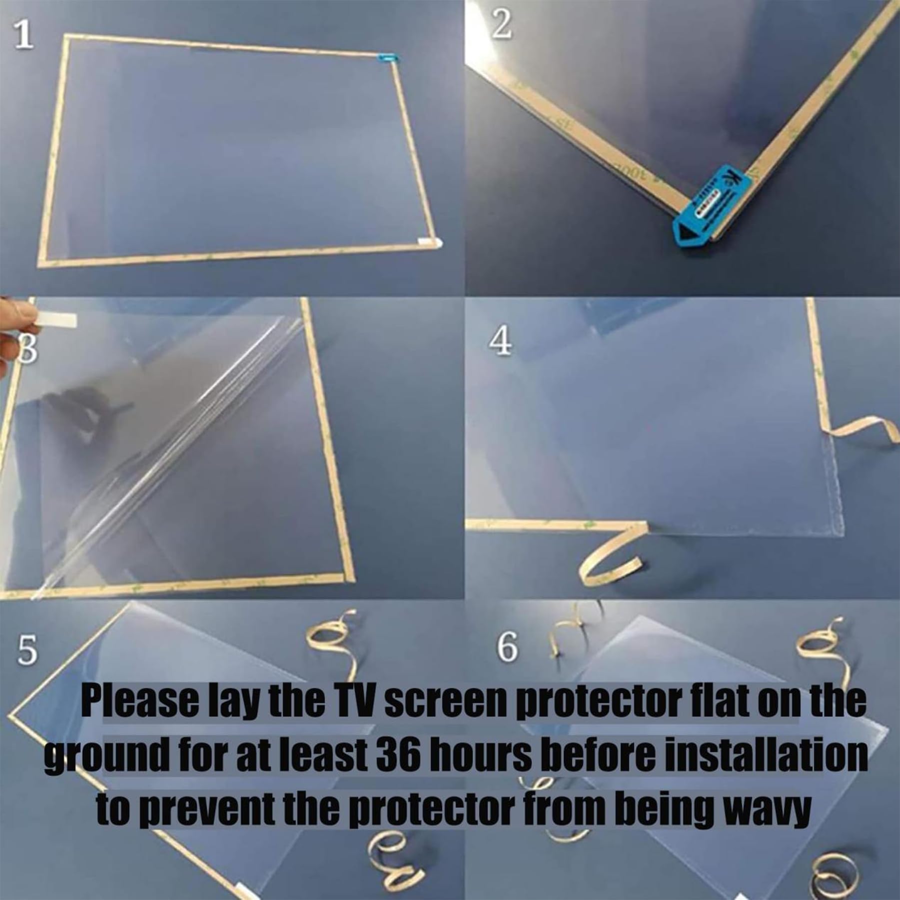 Protector de pantalla de TV de 75 pulgadas y panel de protección contra daños, bloqueo de filtro UV y luz azul, película de filtro antiarañazos y antirreflejos para LCD, LED, OLED y QLED 4K HDTV