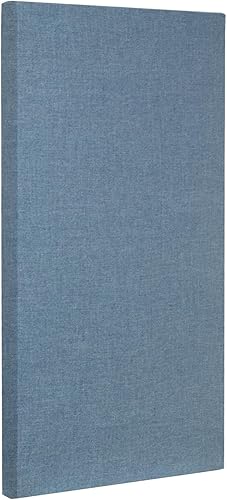 Miniatura 20 de ATS Acoustics Panel acústico absorbente de sonido con tela Sona, NRC 1.0, clasificación contra incendios, 24 "x 36" x 2" (platino) Platinado,Azul