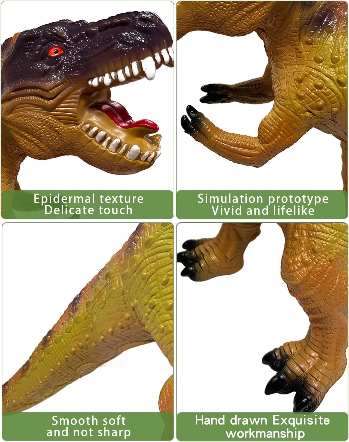 Big Dinosaur Toys for Toddlers-28 inches Tyrannosaurus Rex Dinosaur Figures, Jumbo Realistic Dinosaur Toys for Boys Girls Gift, Kids Ages 1 2 3 4 5 6 7 8 (Green)