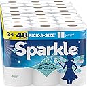 Sparkle Pick-A-Size Paper Towels, 24 Double Rolls (2,640 Sheets Total) - Strong 2-Ply Towels for Kitchen Cleanup and Everyday Messes