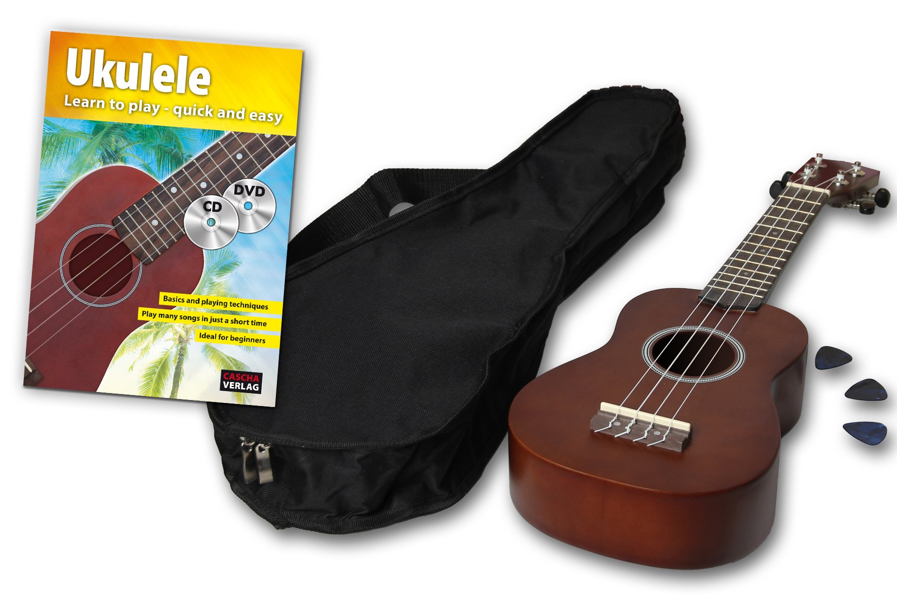 CASCHA EN 3953 ukulele sopranowe zestaw startowy