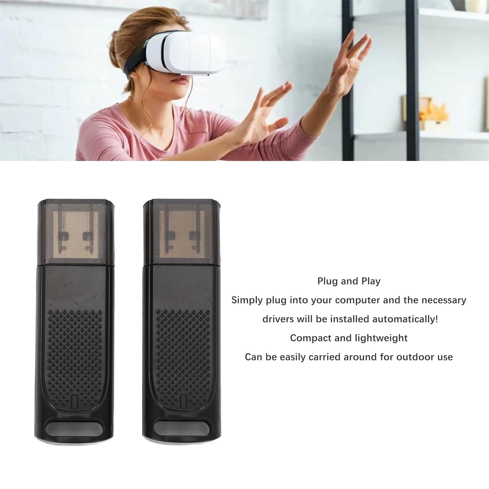 2 Piezas para Receptor USB SteamVR Dongle, Receptor Inalámbrico USB Dongle para Controladores de índice de Válvula para HTC Vive Tracker y Controladores para Logitech VR Ink