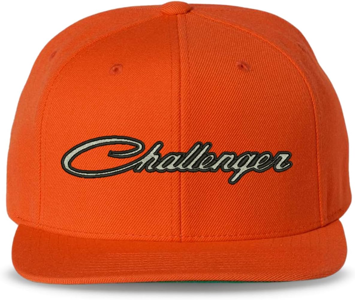 Challenger Vintage Muscle Car Flat Bill Snapback Embroidery