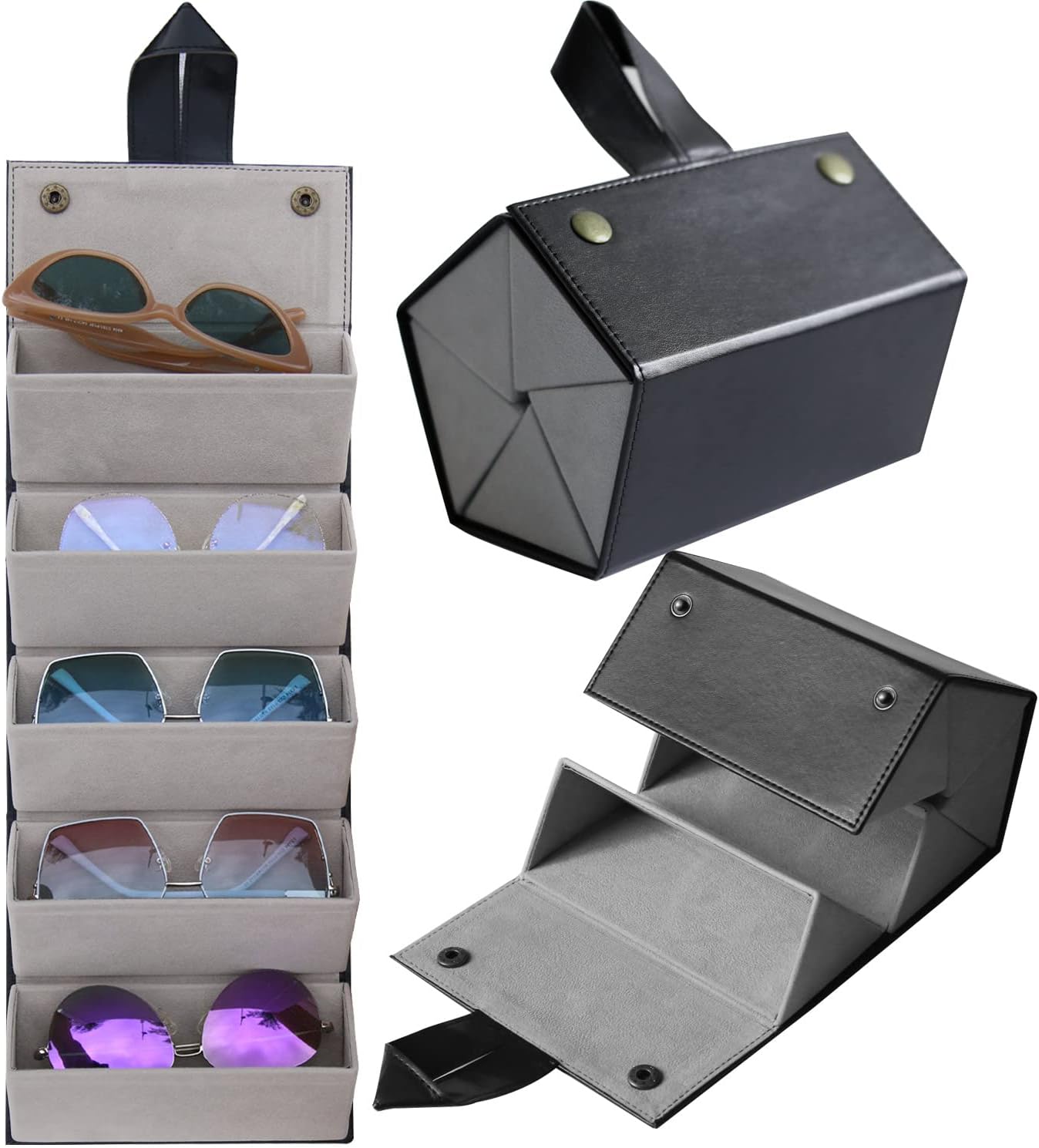 Besforu Sunglass Case for Men or Women Hard Multi