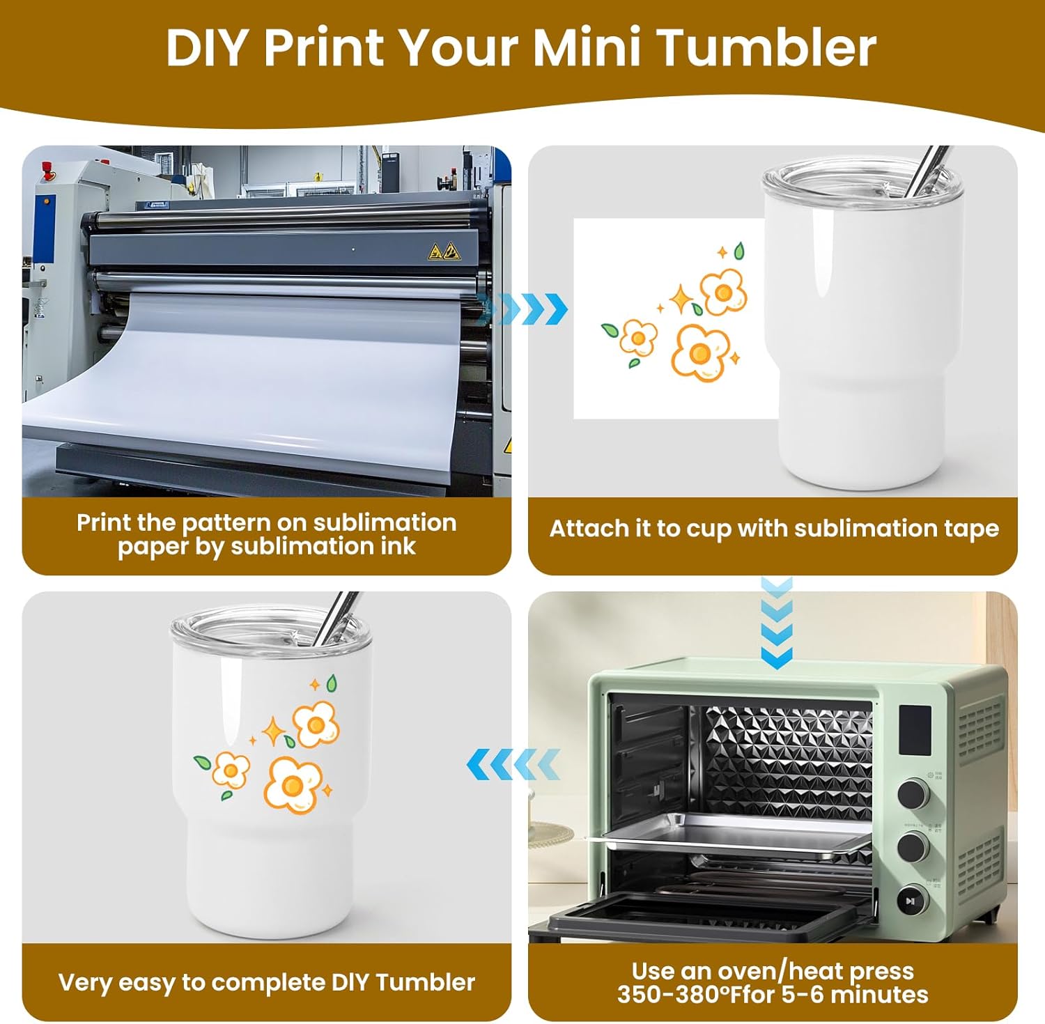 3 oz Mini Tumbler Shot Glass with Straw and Lid White Stainless Steel Sublimation Tumblers Double Wall Vacuum Insulated Cups, 6 Pack - Image 9