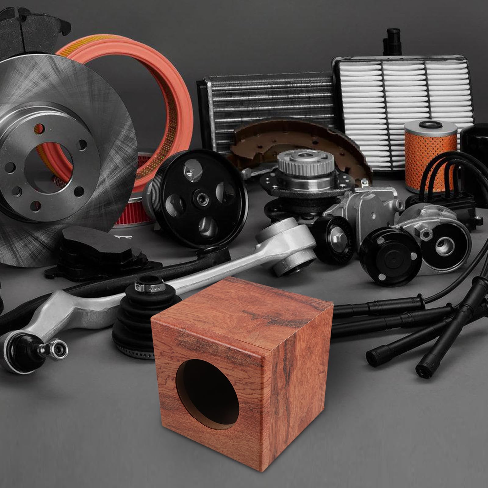 iplusmile Cassa Altoparlante in Legno a Strisce da 4 Pollici per Auto e Camion Cassa di Risonanza Stabile e Resistente alle Vibrazioni Contenitore Sonoro per Subwoofer Accessorio per