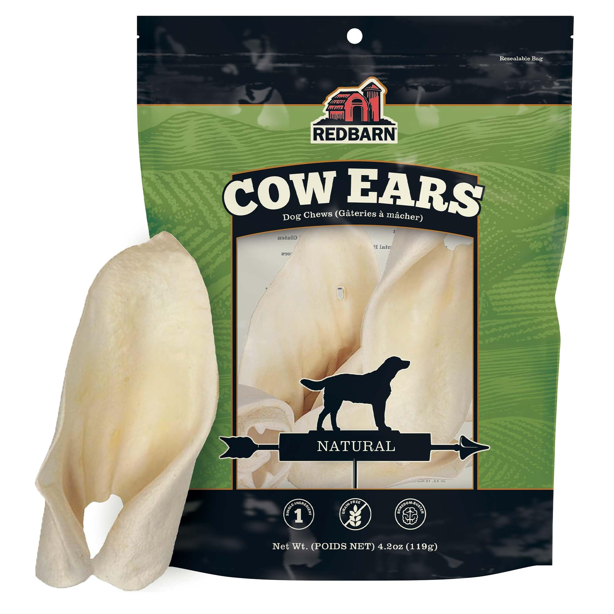 Redbarn Premium Cow Ears for Dogs – 9 Count – All-Natural, Single-Ingredient Chews – Healthy, Low Fat and Highly Digestible, Alternative to High-Calorie Treats & Snacks
