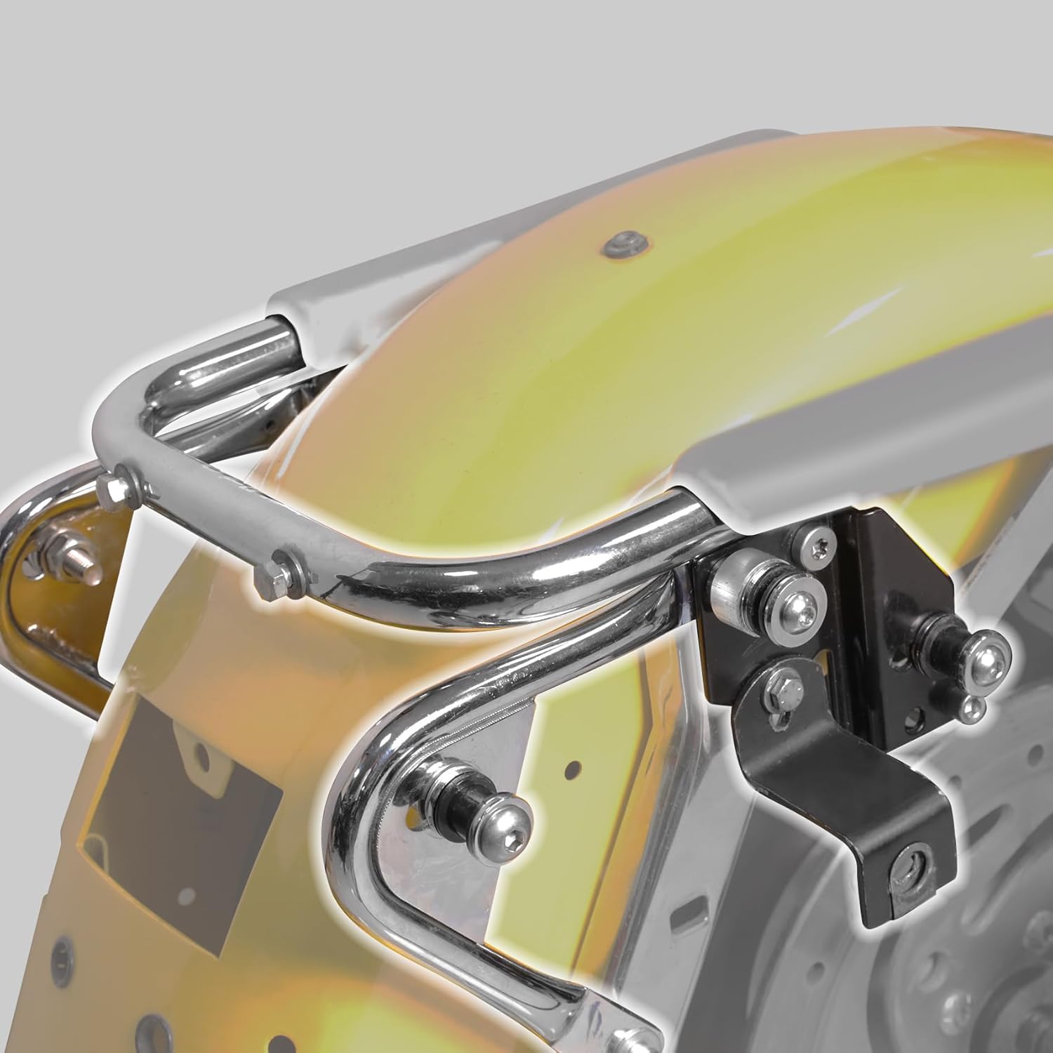 TCT-MOTORPARTS License Plate Support Mount Tube Bracket Two-Up Trunk Rear Docking Hardware Kit Fit For Harley Road King Glide 1997-2008