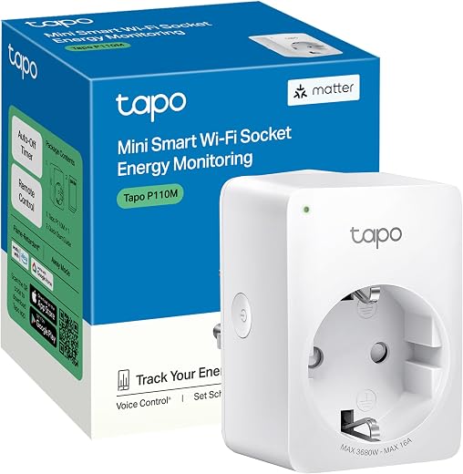 🚫 [CADUCADO] 🔥 Tapo P110M WiFi Smart Plug, Consumption Measurement, Energy Saving | Schedule Schedules and Timers. Energy monitoring. Away mode. Control App Tapo. Alexa/Google Voice Control.