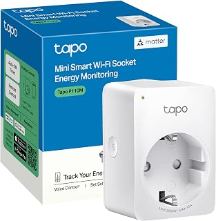 articulo Tapo P110M-Enchufe inteligente WiFi, medición de consumo, ahorro de energía | Programa Horarios y Temporizadores. Monitorización de Energía. Modo Ausente. Control App Tapo. Control Voz Alexa/Google.