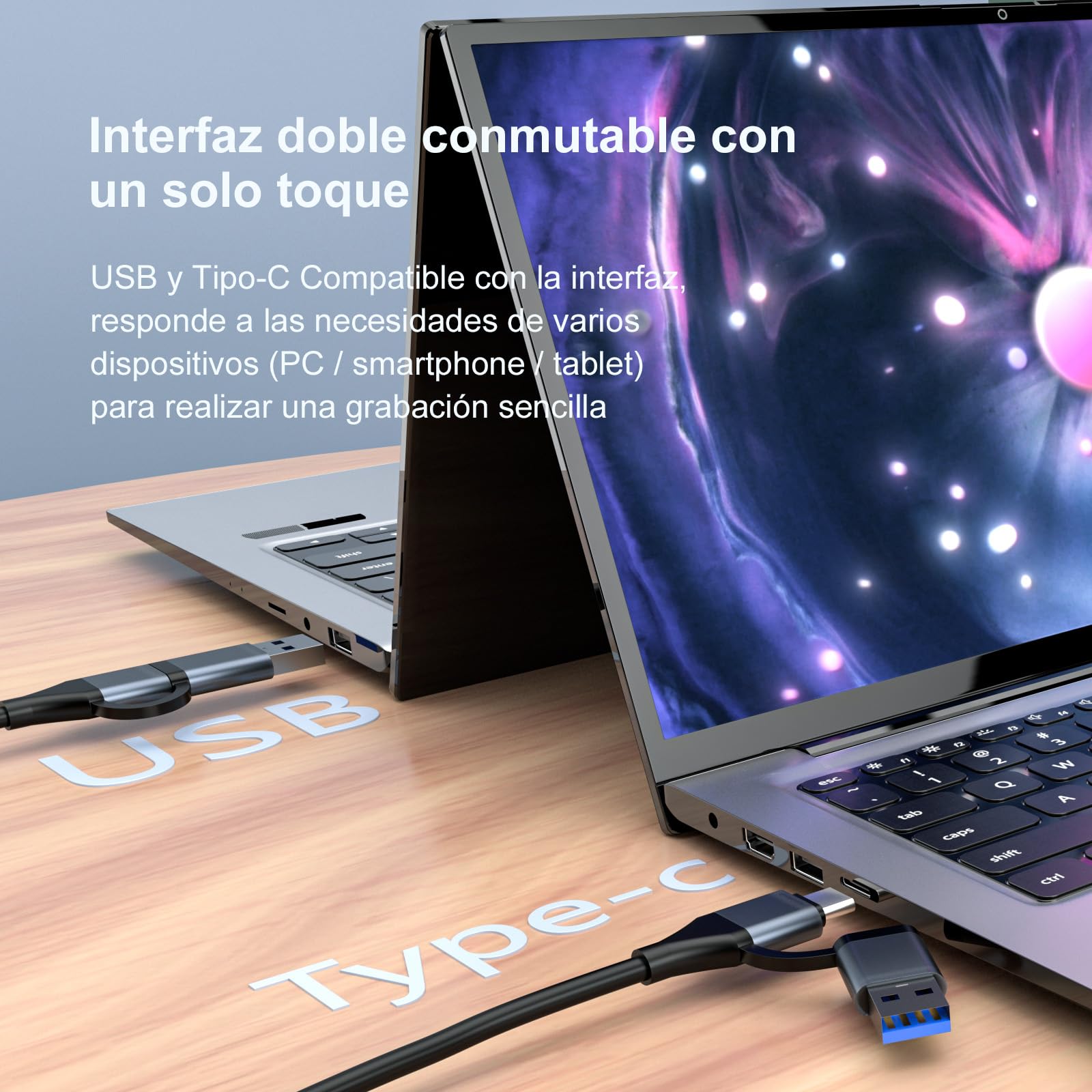 Tarjeta de Captura de Video HDMI 4K@30Hz/1080P@60Hz, Dispositivo de transmisión USB 3.0 y Type-C para Juegos/difusión en Vivo, aleación de Aluminio. — view 4