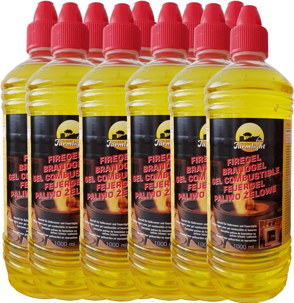 Fuel Gel Fire Gel for Gel Chimneys and Gel Fireplaces, Yellow