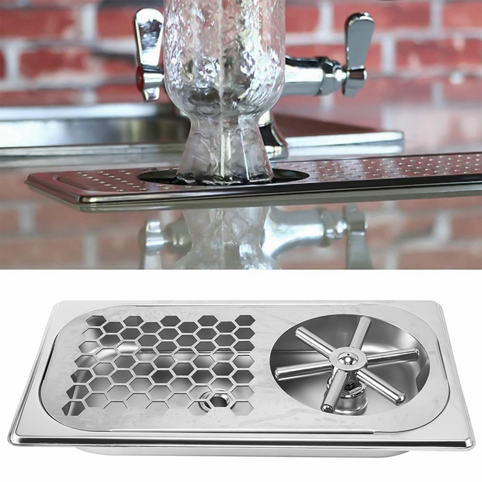Enjuagadora de Vasos automática de Acero Inoxidable, enjuagadora de Vasos Limpiador casero Comercial lavavasos para Bar Restaurante Bar Accesorios()