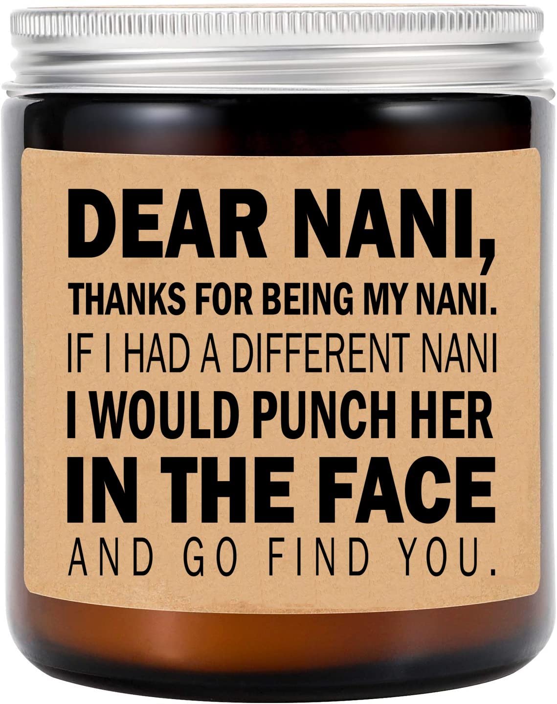 Averaze Nani Candle-Nani Gifts from Grandkids-I'd Punch Another in The Face-Fun Gag for Her-Mother's Day Candle-Lavender Scented Candles,8oz