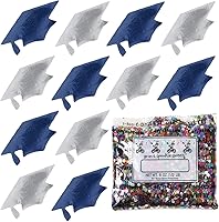 Vista 187 de Confeti Grad Cap Negro, Púrpura Combo - 2 bolsas de media onza (1 oz) (8400/8412)