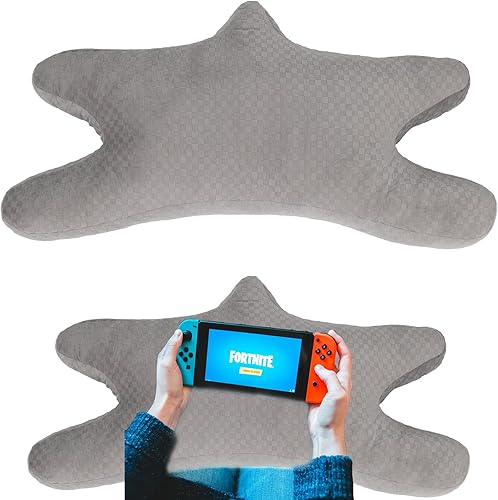 Almohada de lectura para juegos, almohada grande para reposabrazos, para adultos, almohada de juegos para regazo, almohada de algodón para leer,
