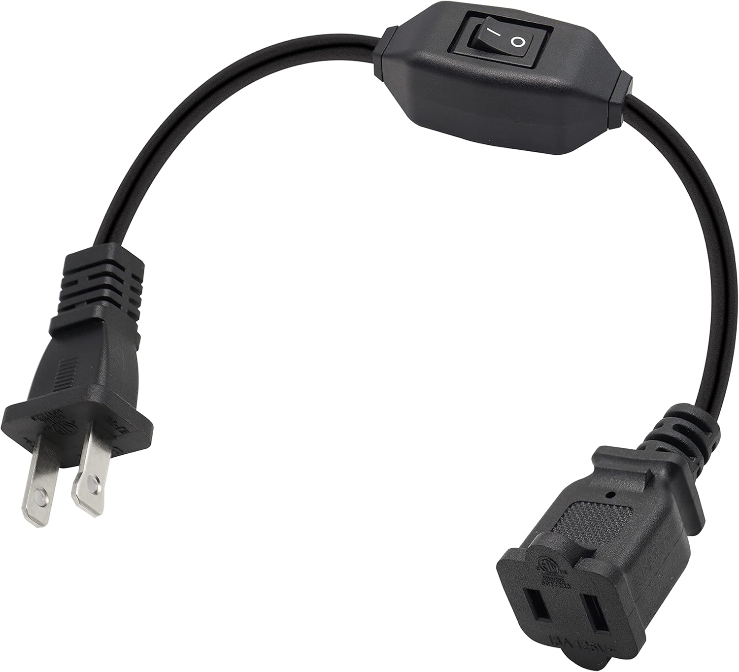 GELRHONR On Off Switch Extension Cord, Polarized US 2Prong